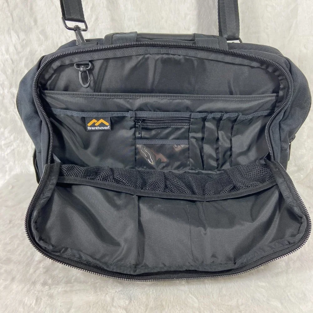 Brenthaven Carrying Briefcase Messenger Bag Laptop Computer Office Black 17